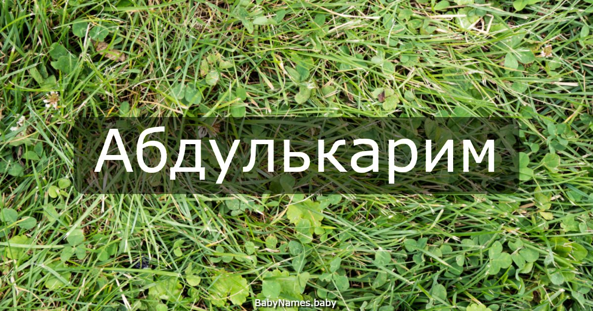 Абдулькарим