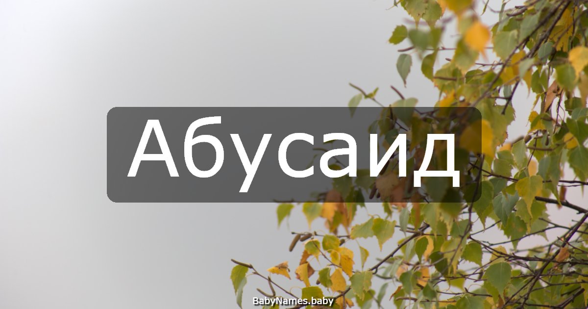 Абусаид