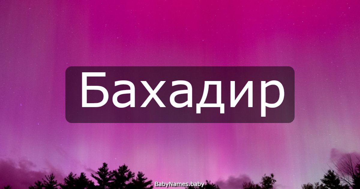 Бахадир