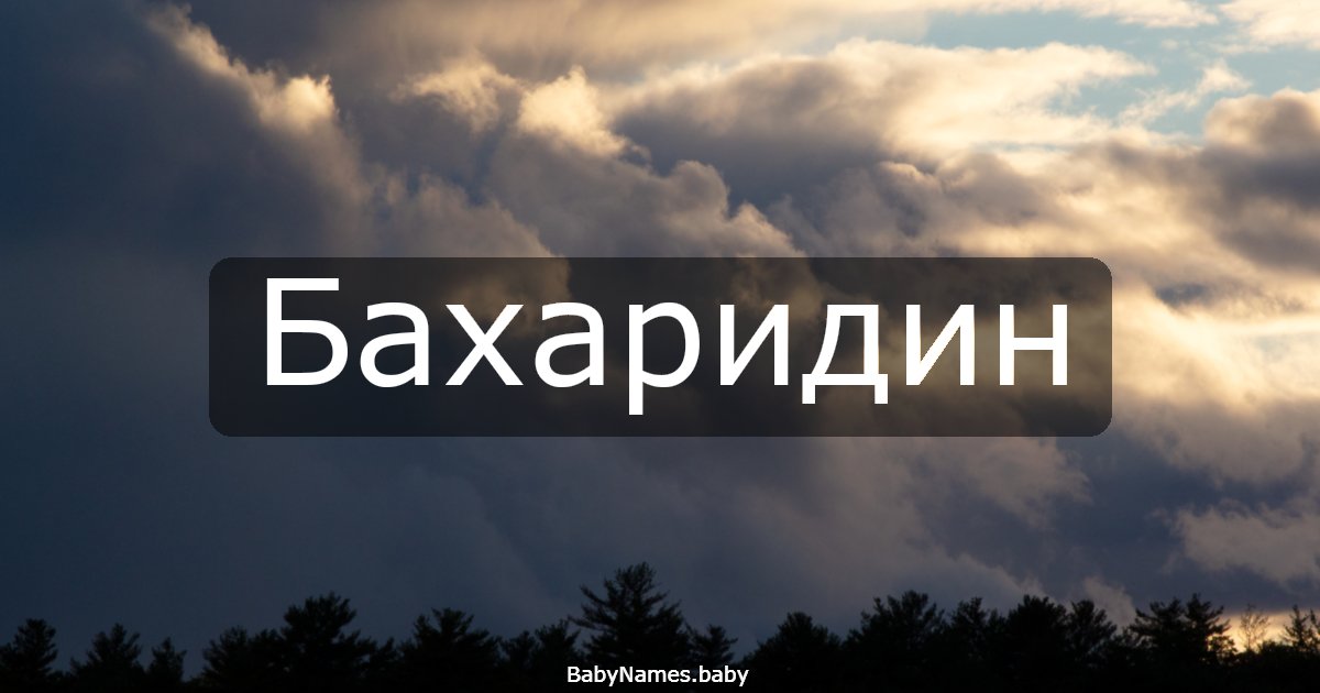 Бахаридин