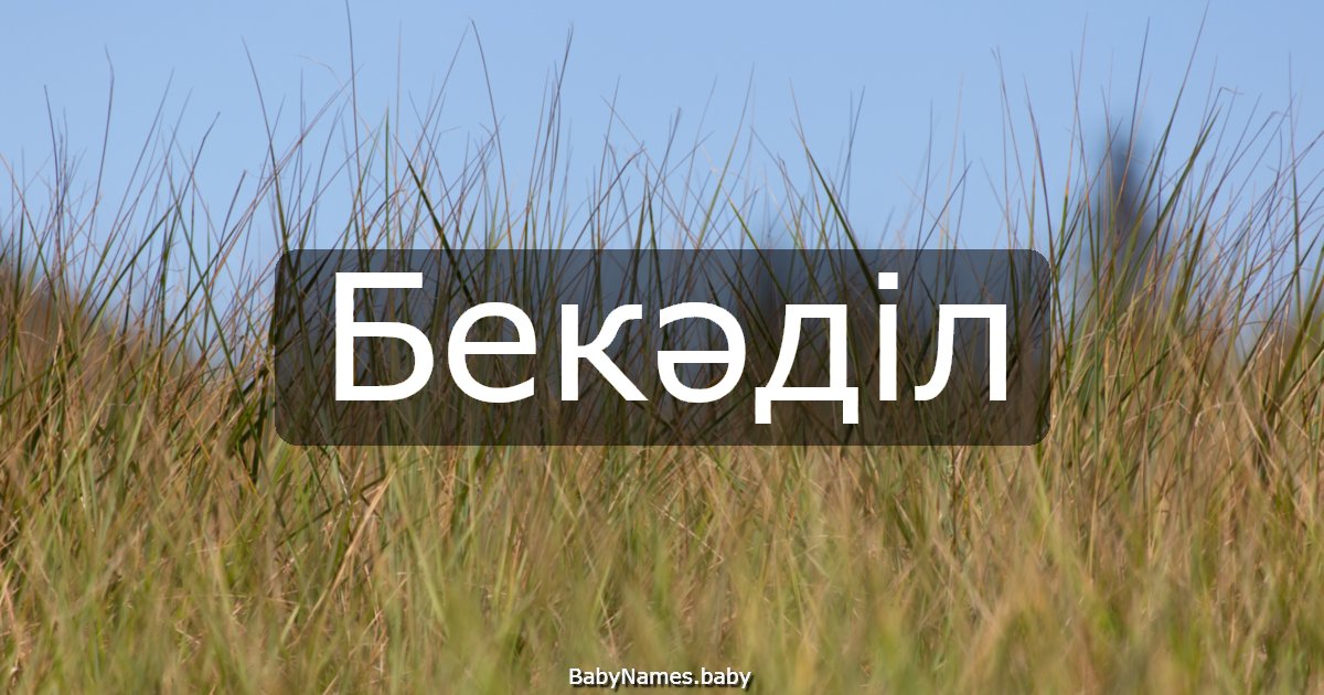 Бекәділ