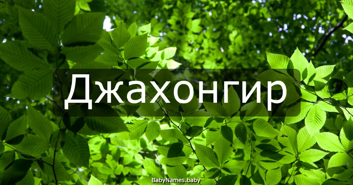Джахонгир