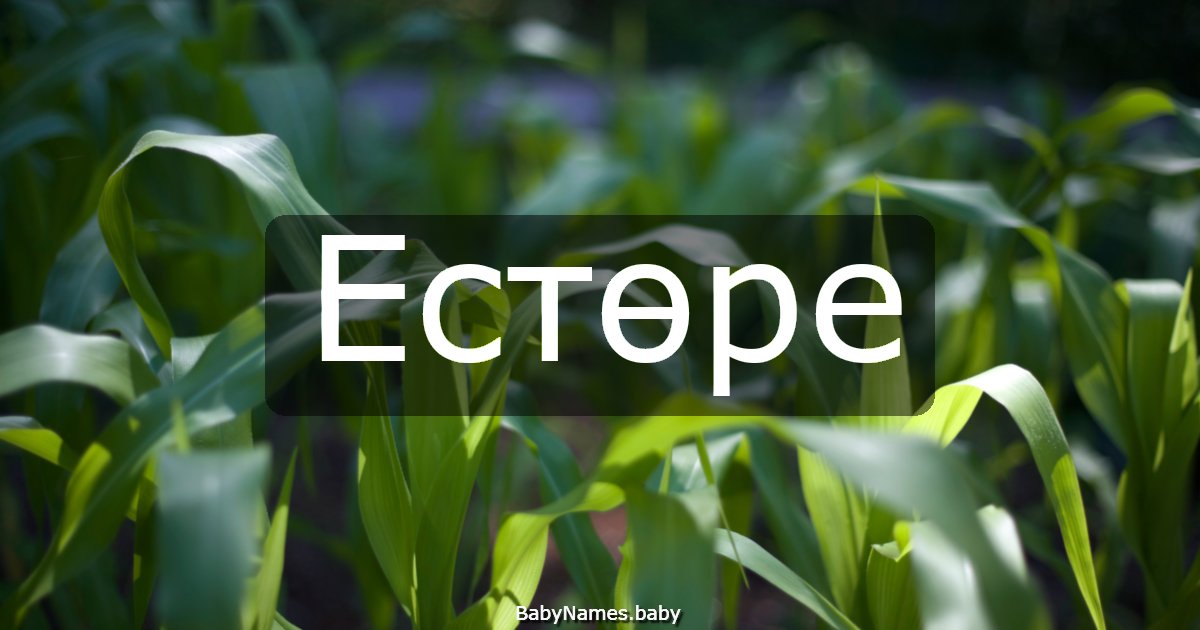 Естөре