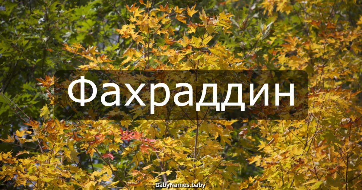 Фахраддин
