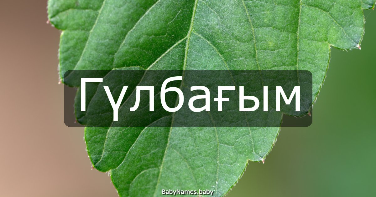 Гүлбағым