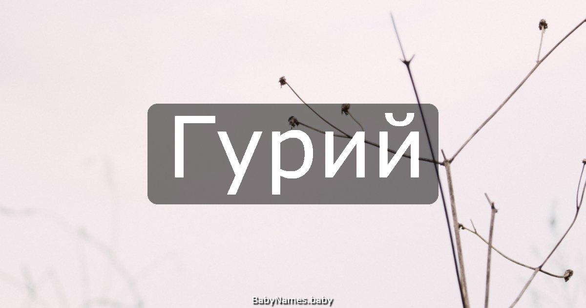 Гурий