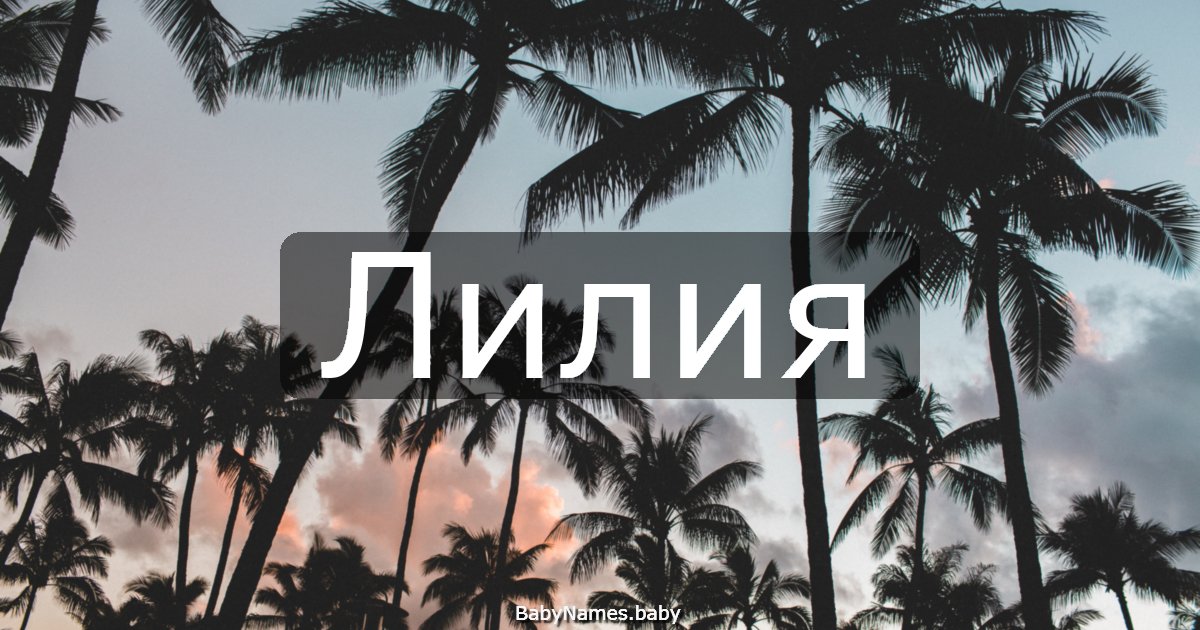 Лилия