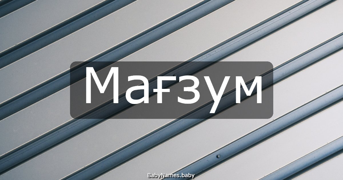 Мағзум