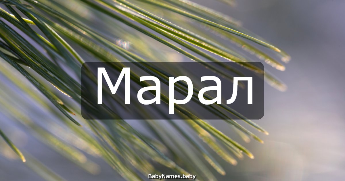 Марал