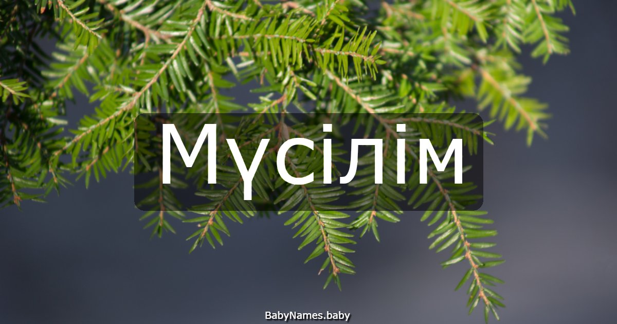 Мүсілім