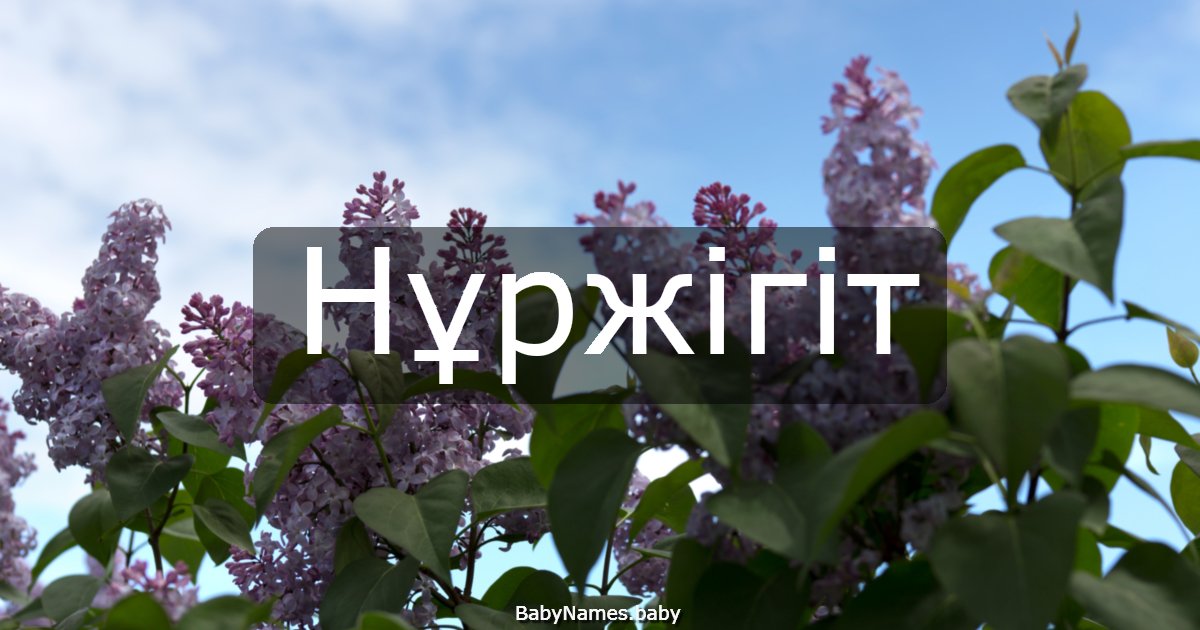 Нұржігіт