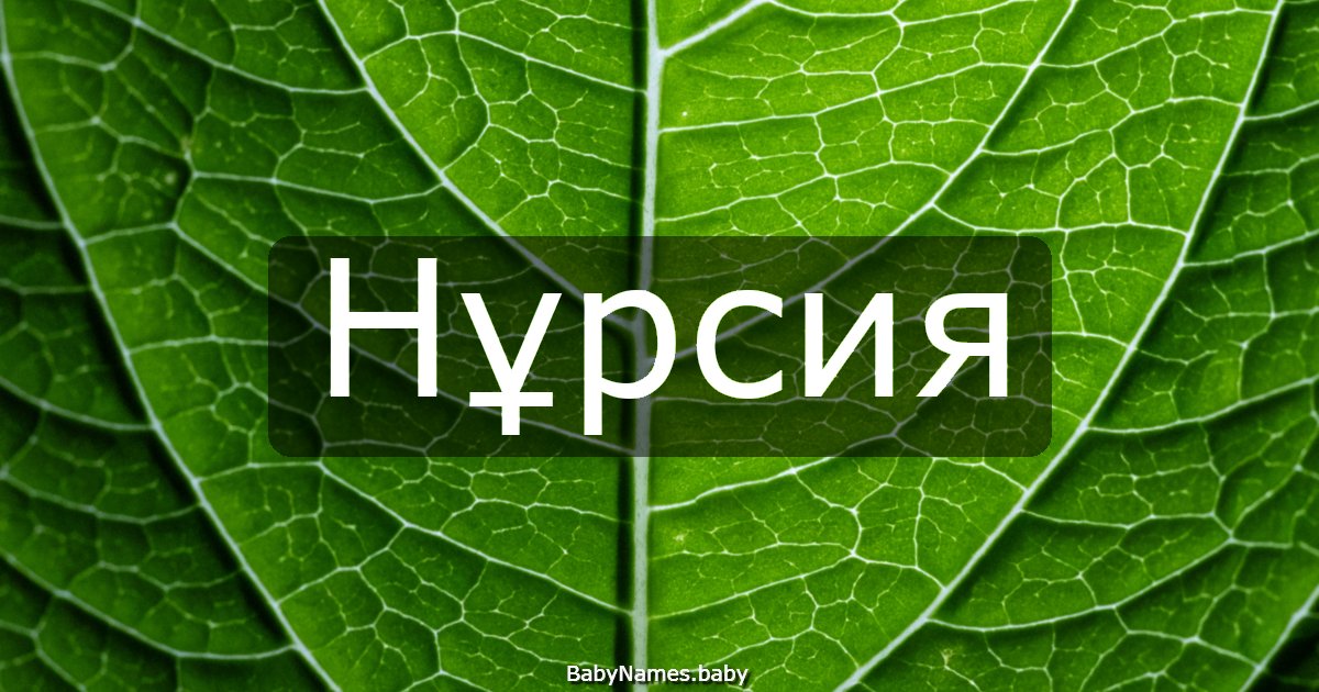 Нұрсия