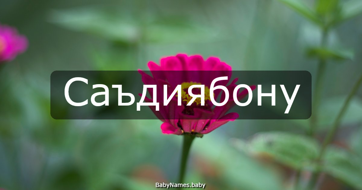 Саъдиябону