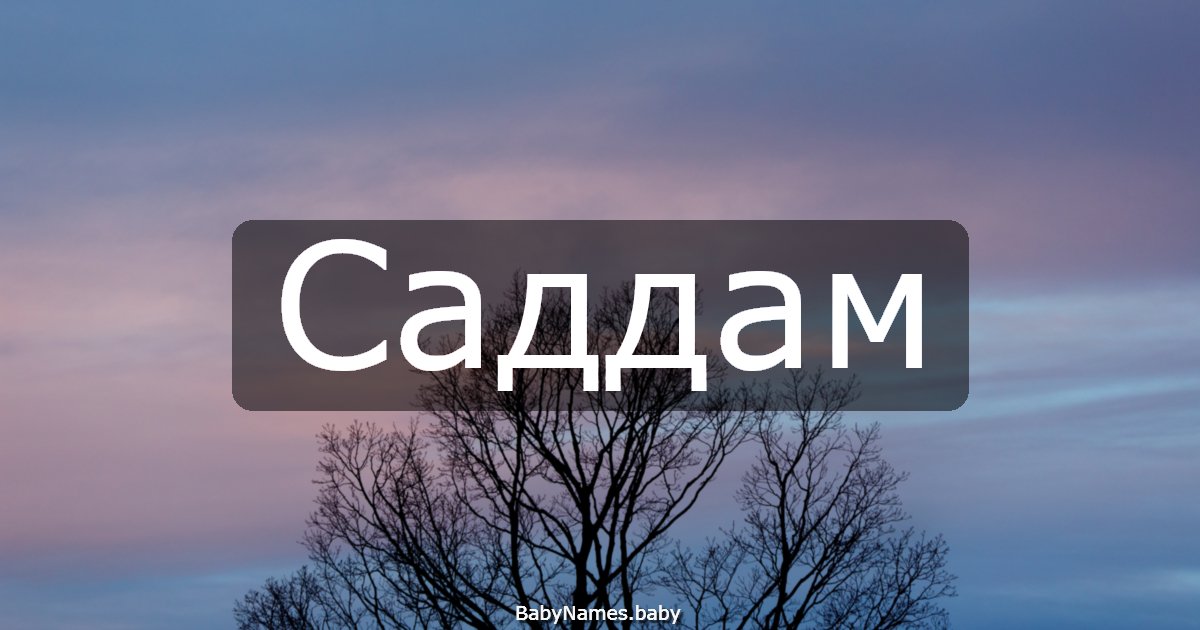 Саддам