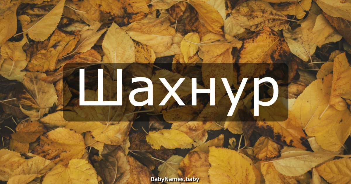Шахнур