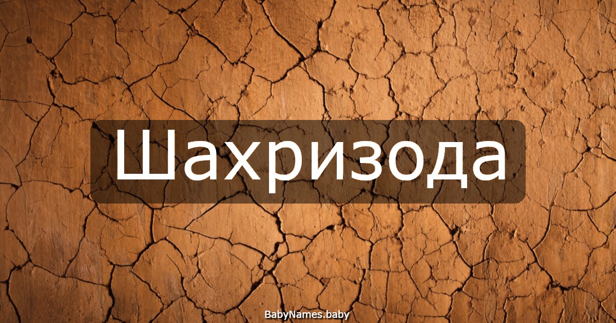 Шахризода