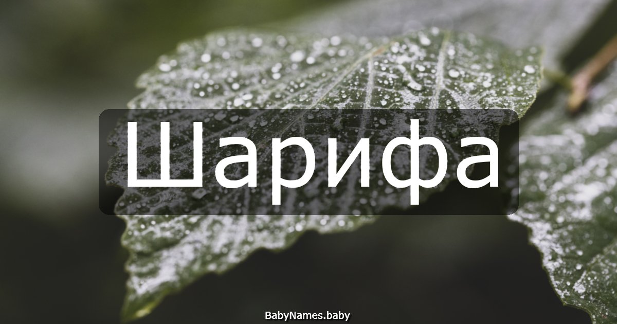 Шарифа