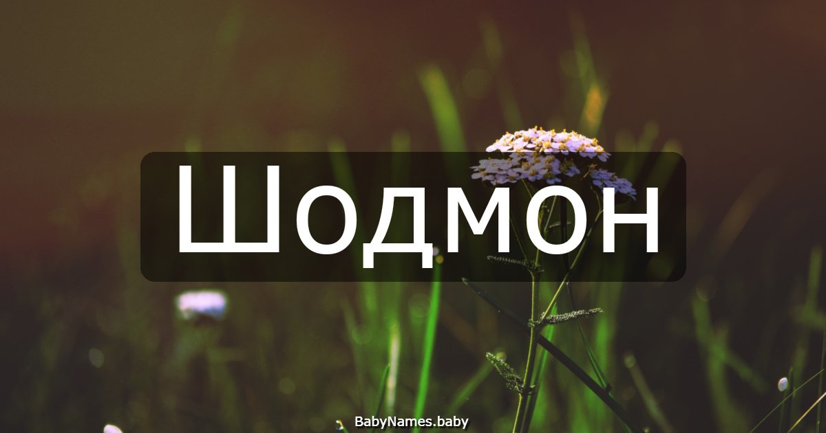 Шодмон