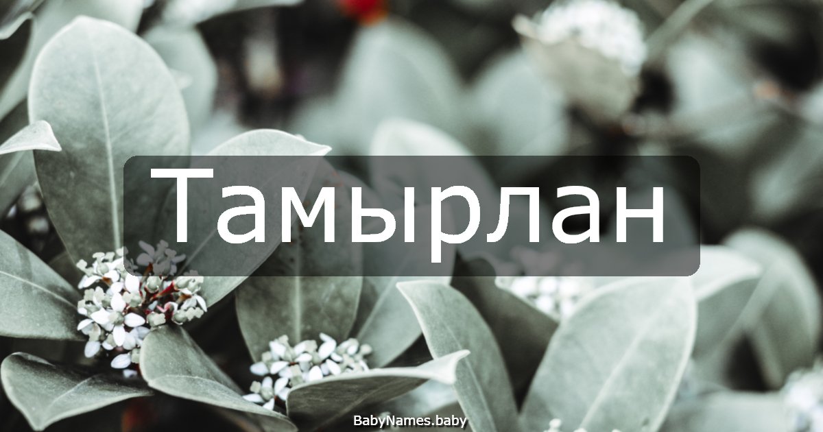 Тамырлан