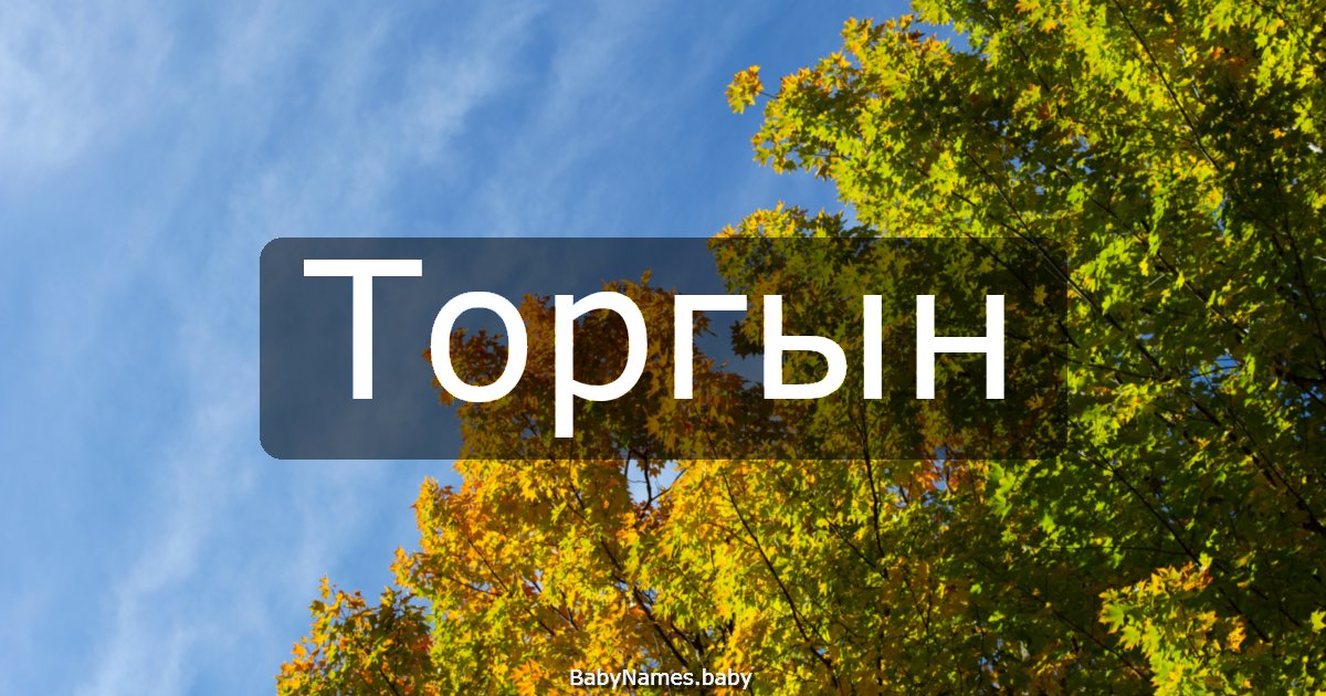Торгын