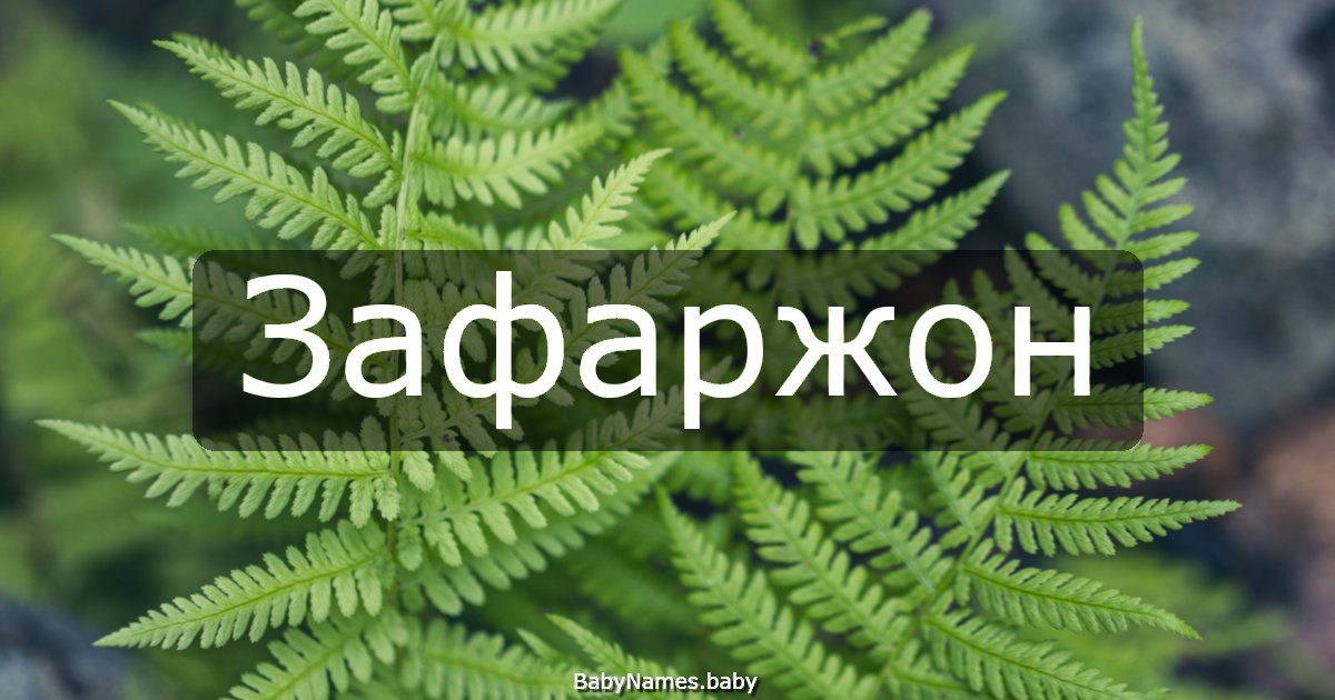 Зафаржон