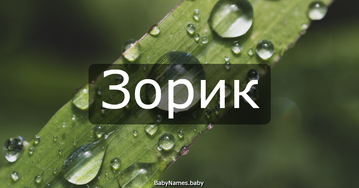 Зорик