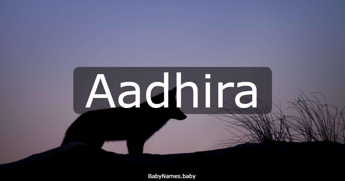 Aadhira