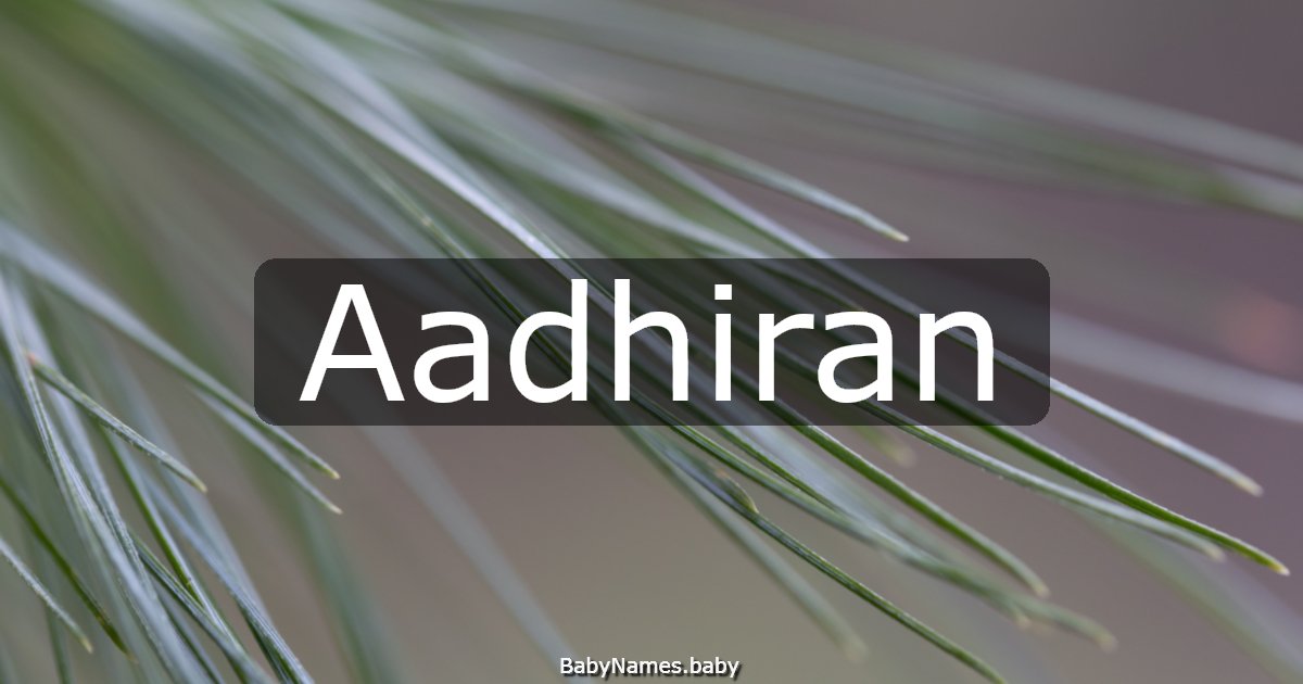Aadhiran