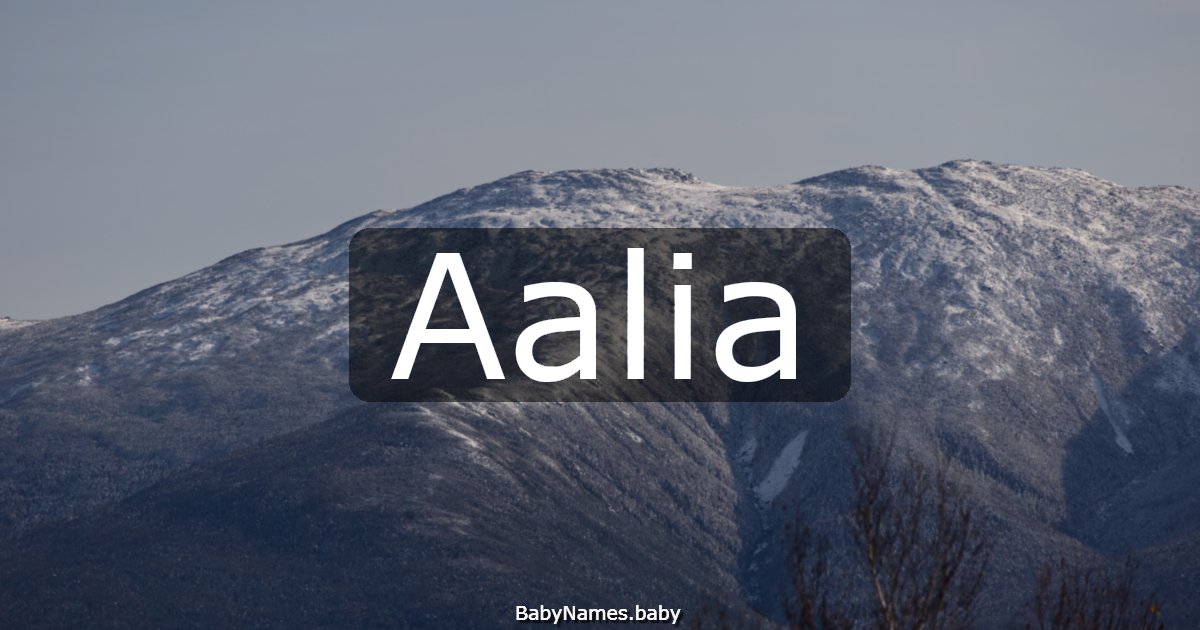 Aalia