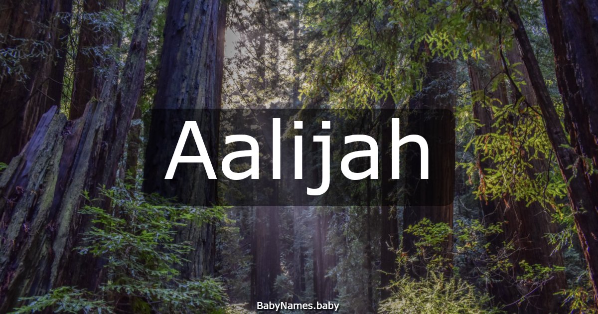 Aalijah