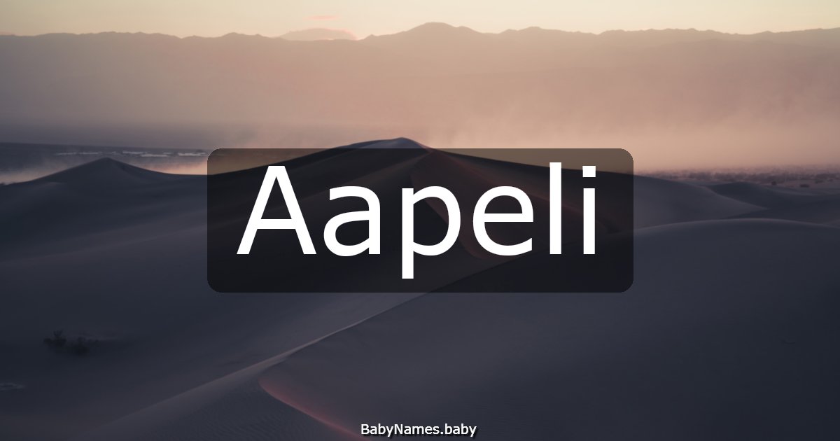 Aapeli