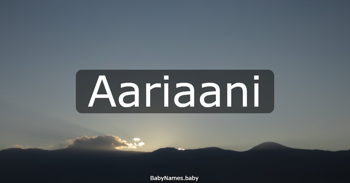 Aariaani