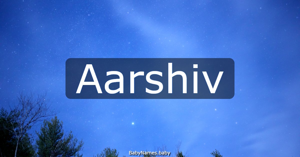 Aarshiv