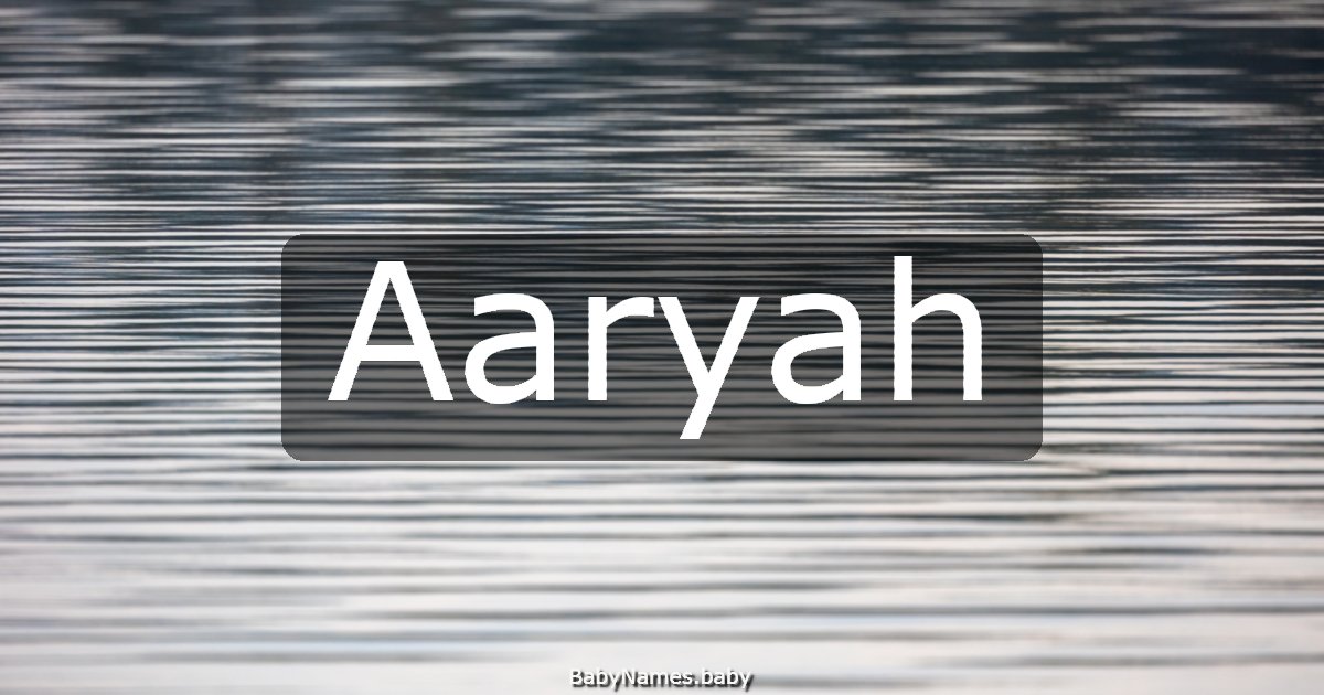 Aaryah
