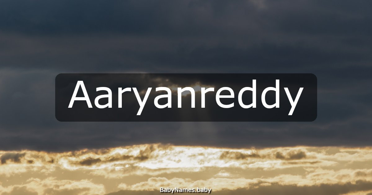 Aaryanreddy