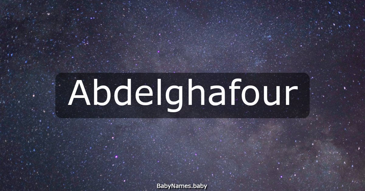 Abdelghafour