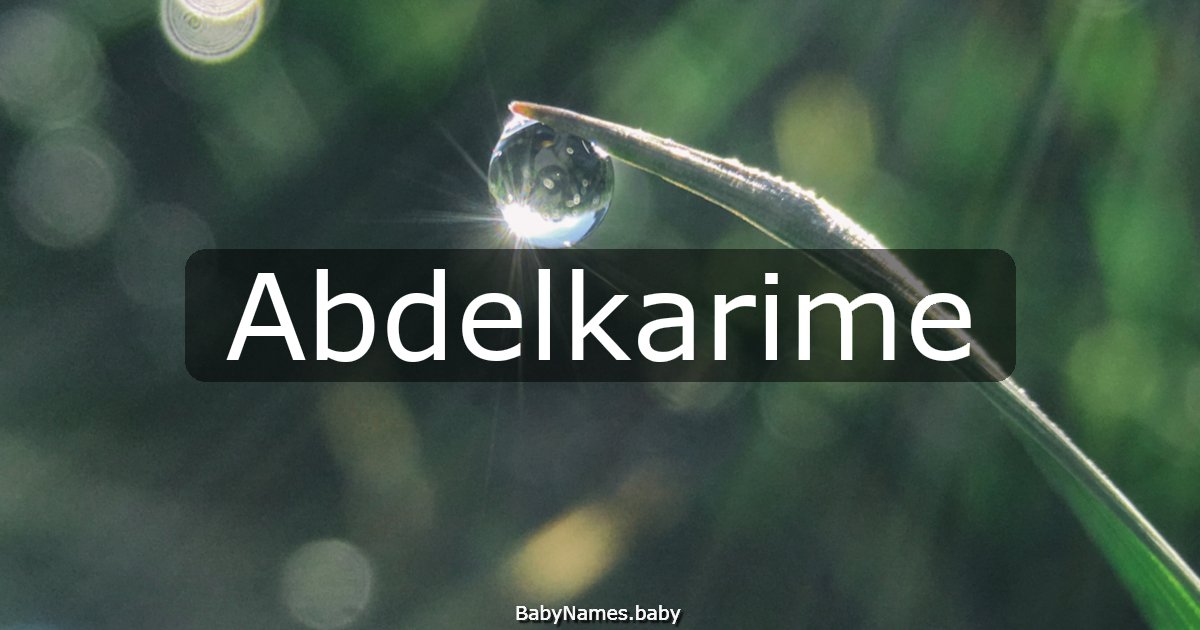 Abdelkarime