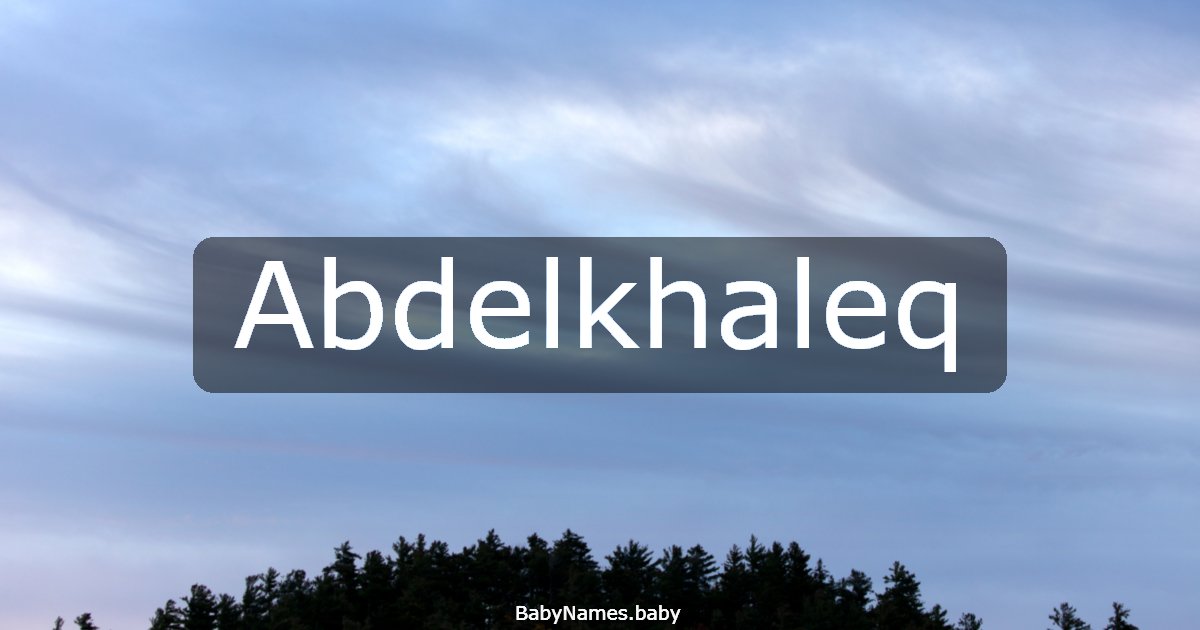 Abdelkhaleq