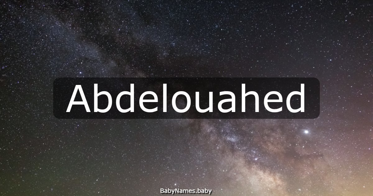Abdelouahed