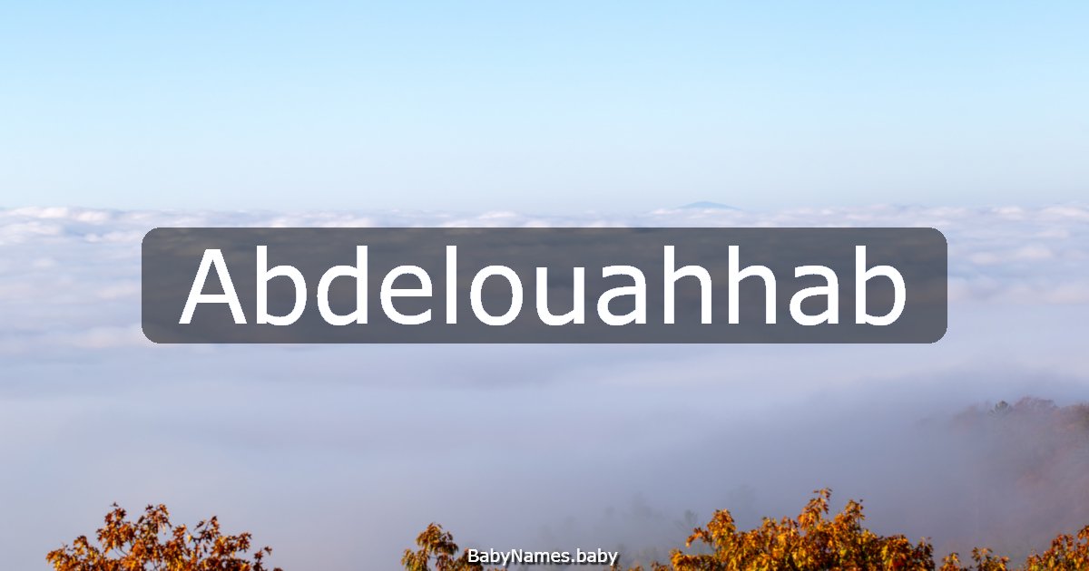 Abdelouahhab