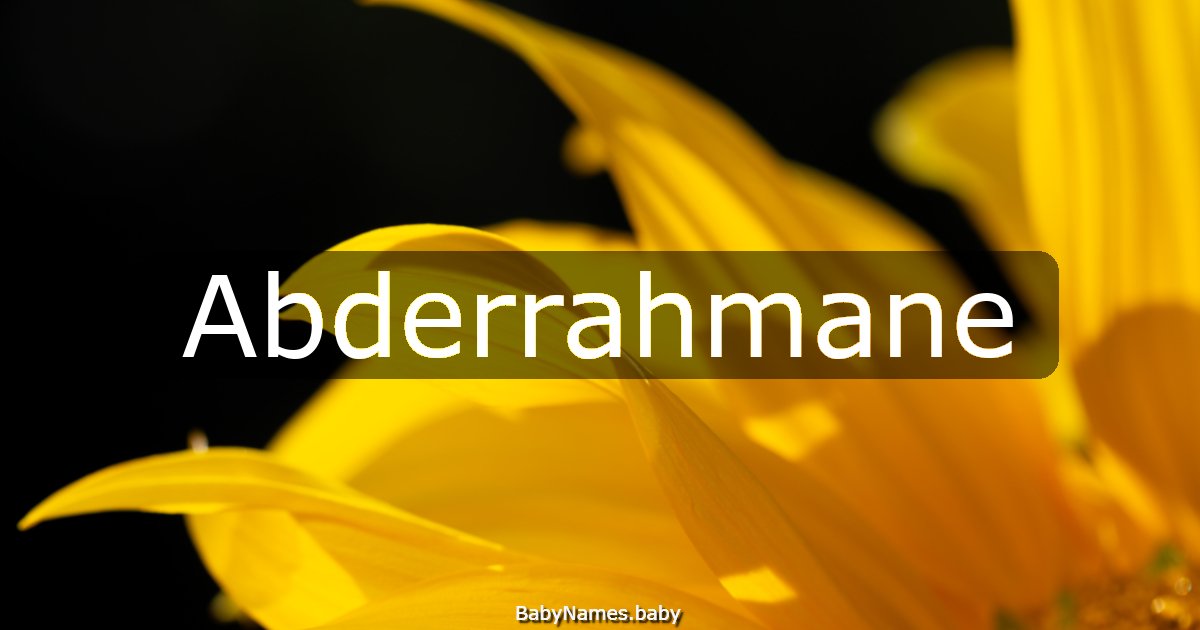 Abderrahmane