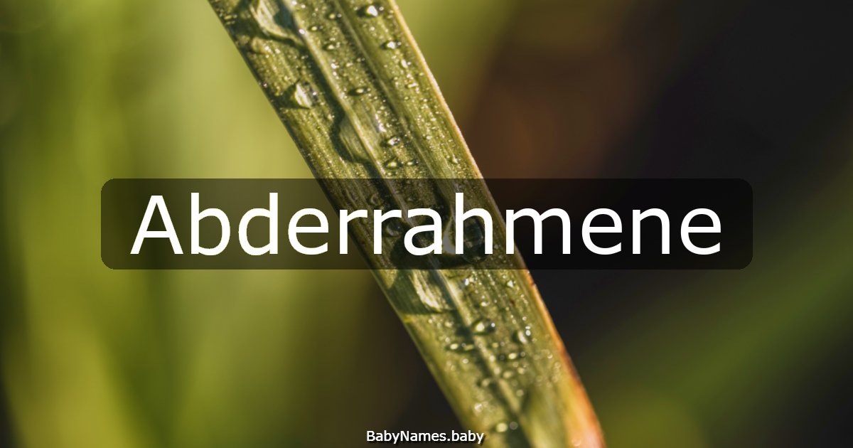 Abderrahmene