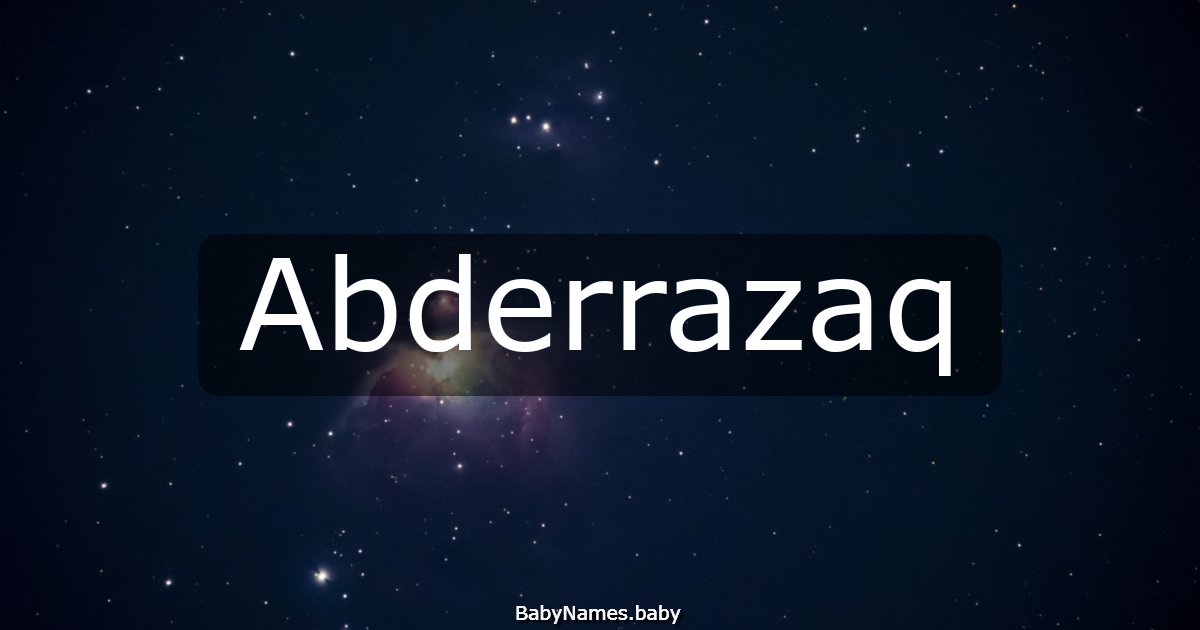 Abderrazaq