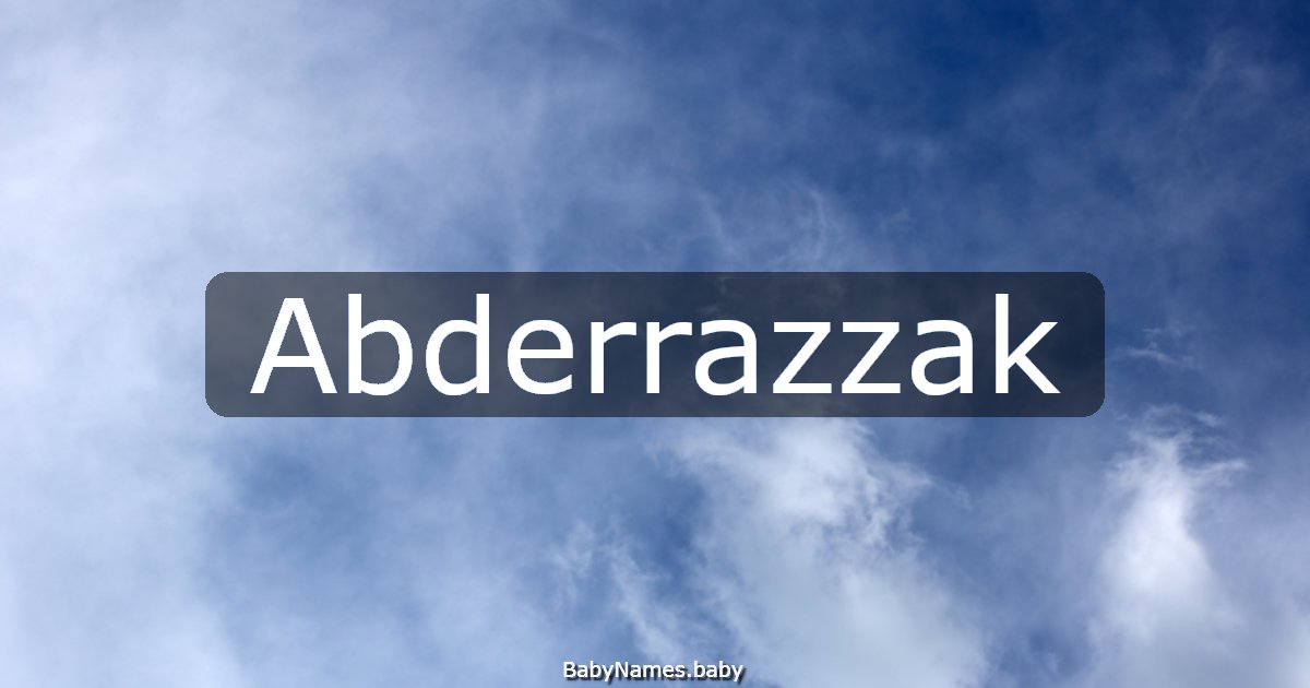 Abderrazzak