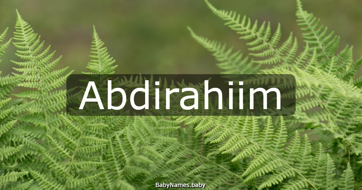 Abdirahiim