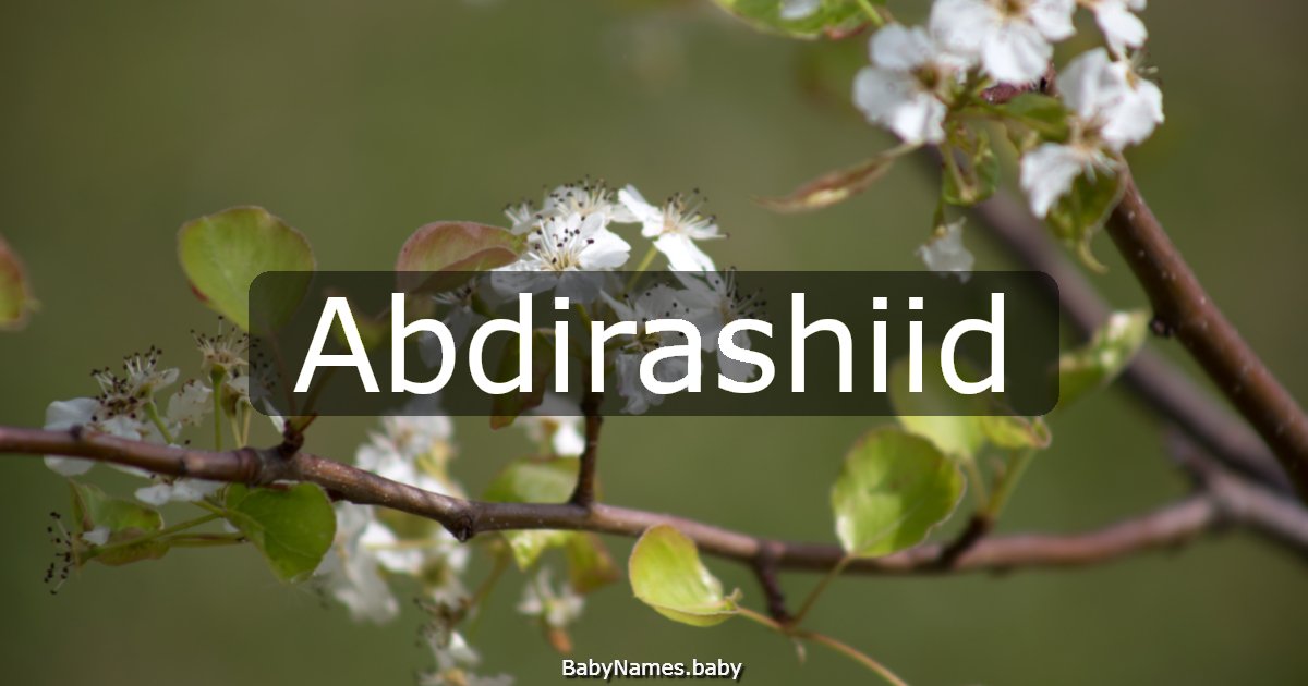 Abdirashiid
