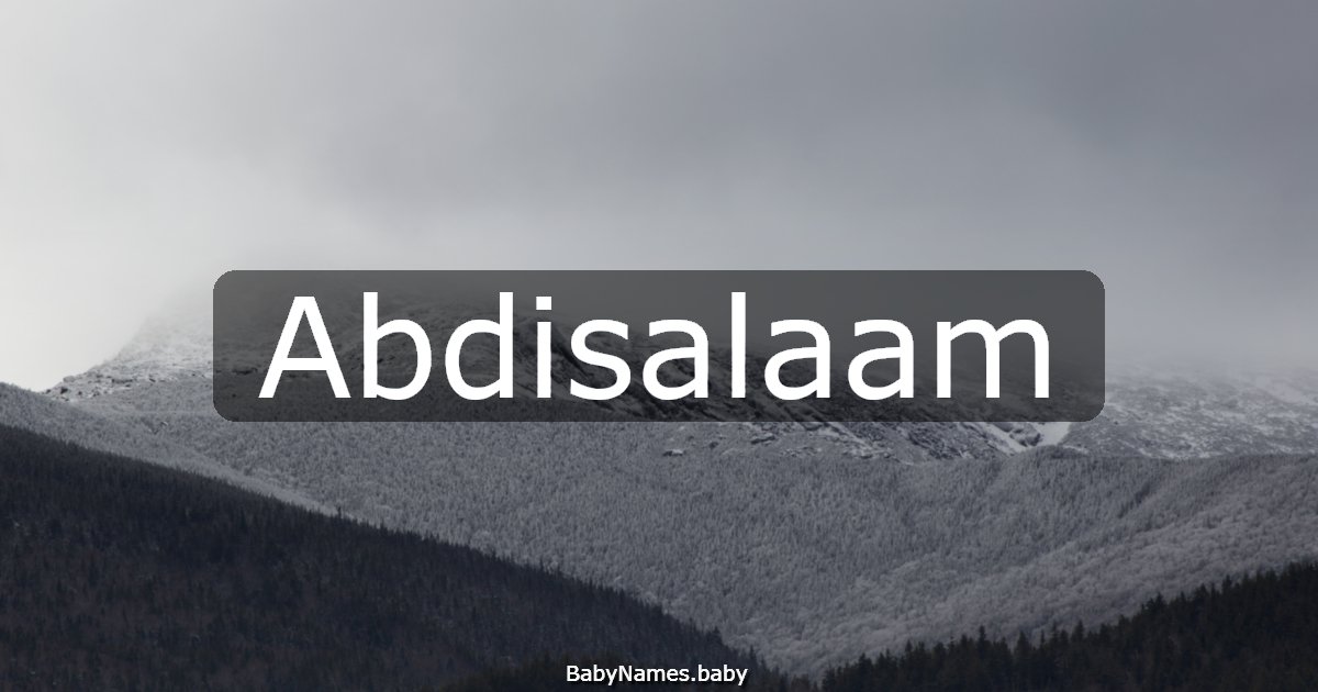 Abdisalaam