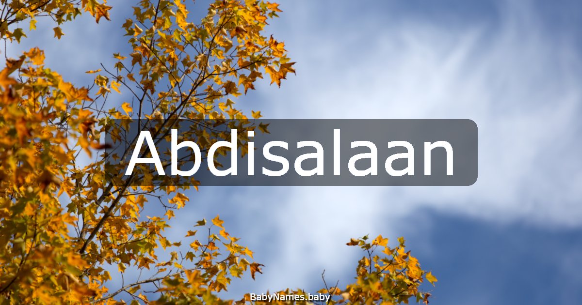 Abdisalaan