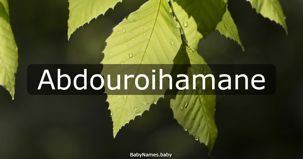 Abdouroihamane