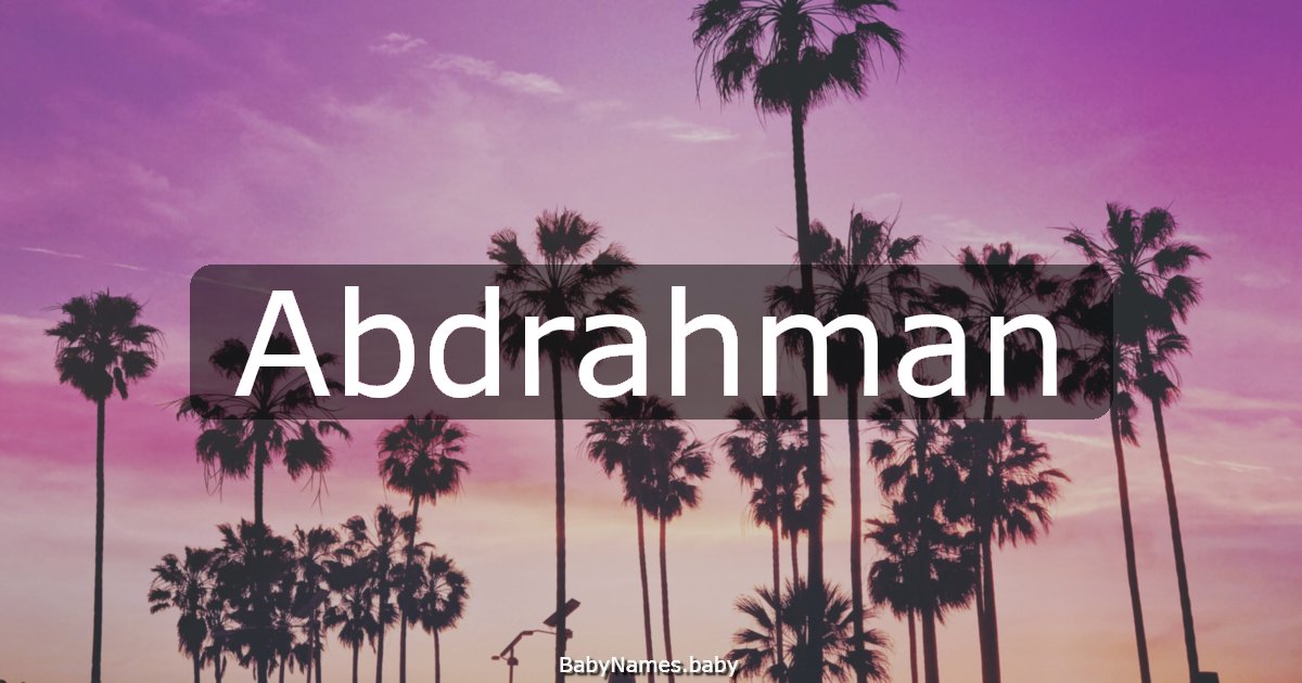 Abdrahman